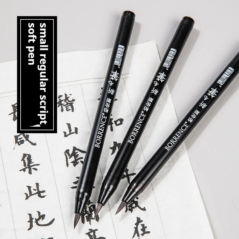 4Pcs Hand Lettering Brush Pen Black Ink Calligraphy Brush Pen Markers Set Art Writing Office School Supplies Stationery Student