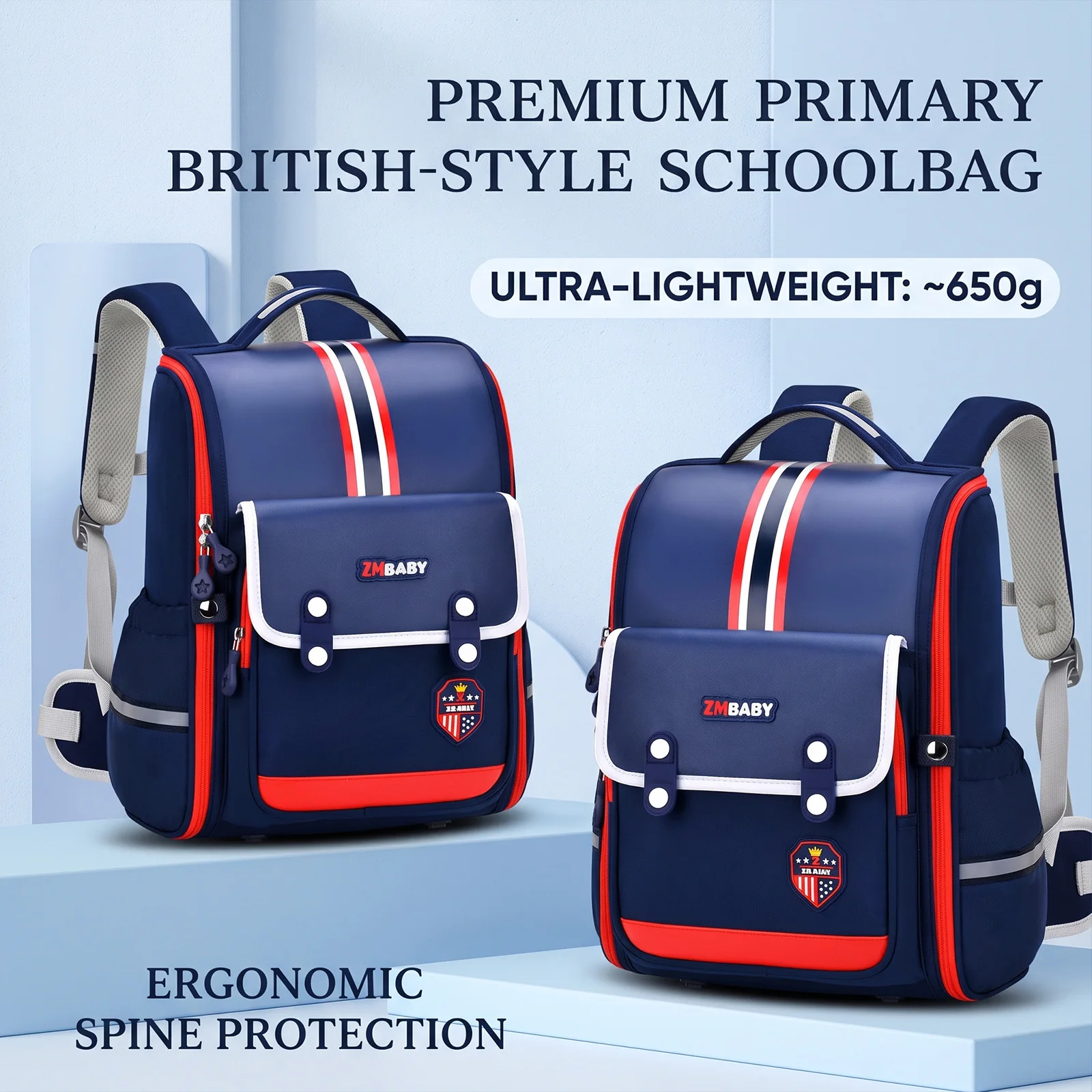 Ergonomic Orthopedic Sc​​hool Backpack for Boys Primary Schoolbags Spine Protection Waterproof Kids Bookbag Back to School
