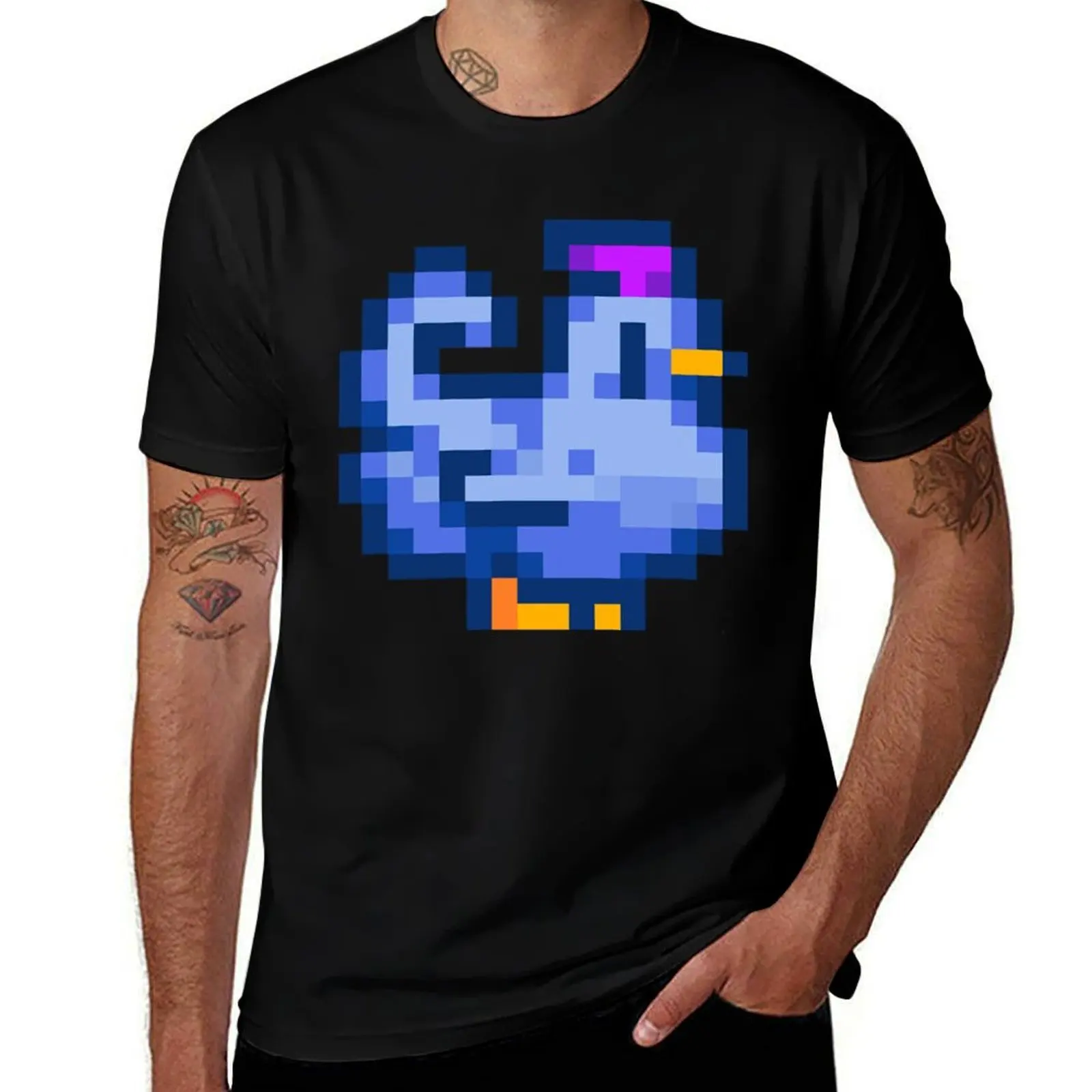 

Stardew Valley Blue Chicken T-Shirt cotton t shirt pack funny t shirts man T-Shirt