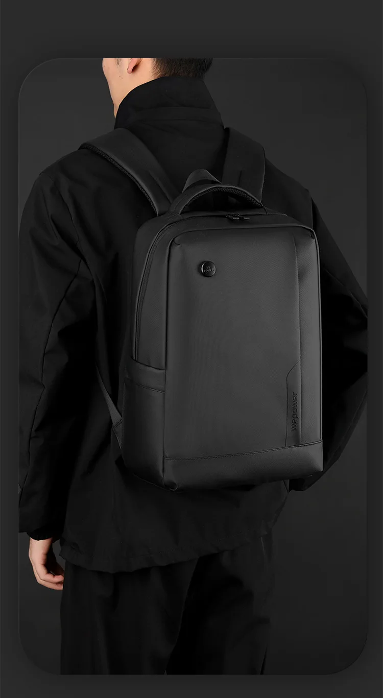 Business Water-Resistant Backpack for Men 14inch Laptop Bag Large Capacity Multi-Compartment Breathable Backpack Student Commuting Travel Bag in Black, Gray, and Blue