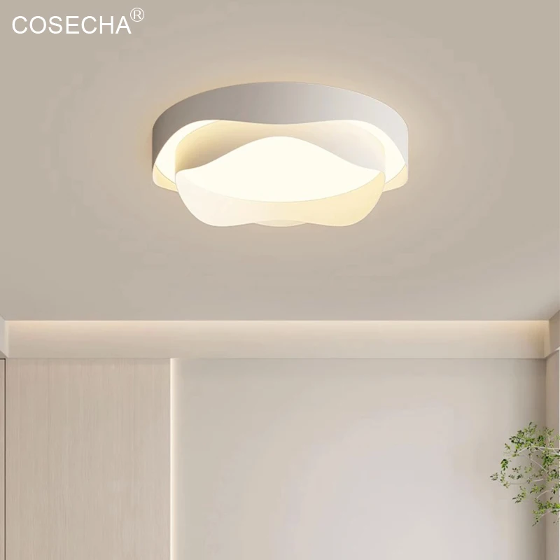 Round Cake Led Ceiling Lamp Modern White Ceiling Lights In Bedroom Dining Room Living Room Hallway Dia40/50/60Cm 85-265V