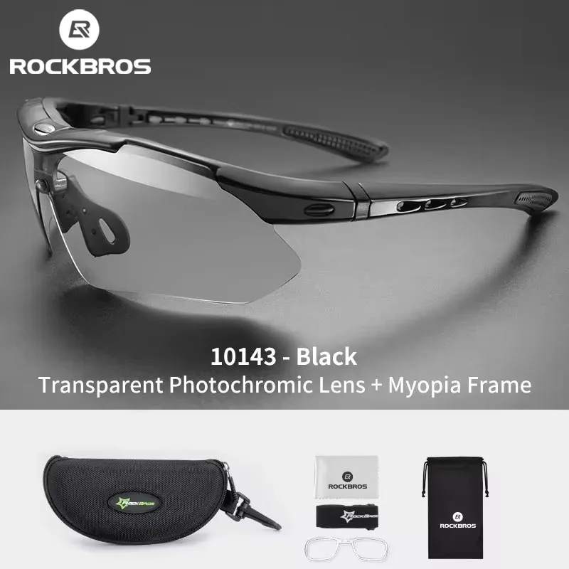 ROCKBROS Photochromic Cycling Glasses Bicycle Outdoor Sports Sunglasses Discoloration Glasses MTB Road Bike Goggles Bike Eyewear