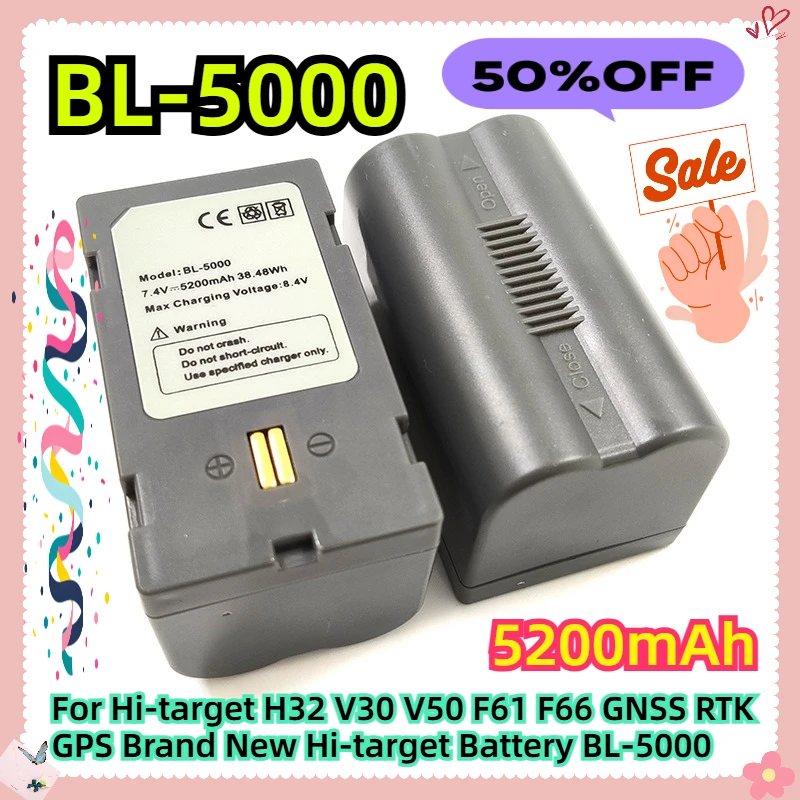 

7.4V 5200mAH For Hi-target H32 V30 V50 F61 F66 GNSS RTK GPS Brand New Hi-target Battery BL-5000