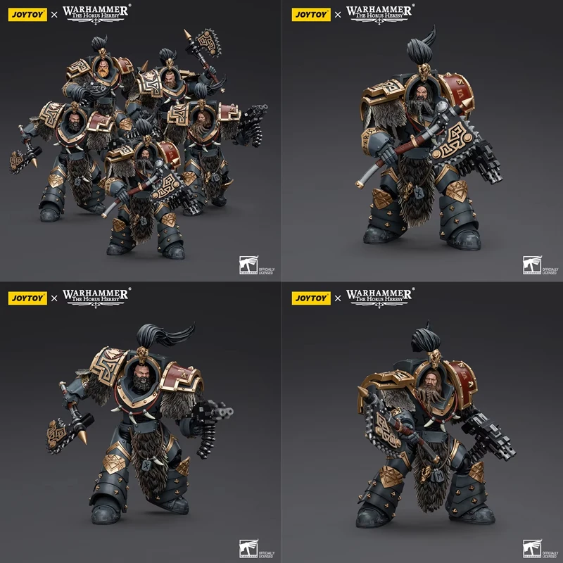

Joytoy Dark Horus Heresy Space Wolf Varagil 1:18 Scale Wild Wolf Guard 5-Man Action Figure Set Collectible Toys for Adult Fans