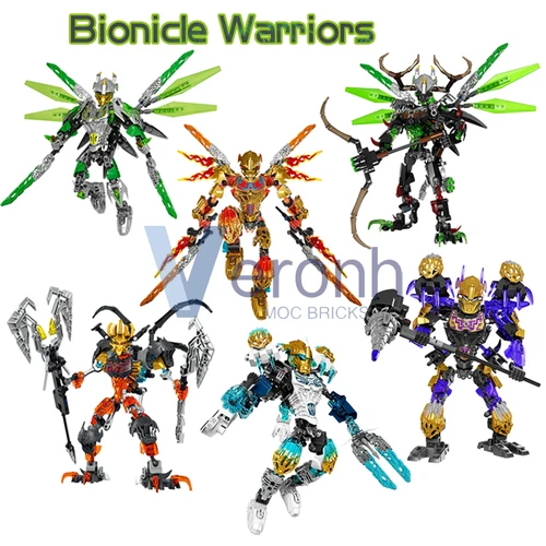 Bionicle Warriors 해골 액션 피규어 컬렉션 빌딩 블록, Umarak Uxar 마스크, 마스터 스톰 비스트, 애니메이션 벽돌 장난감, 아이 선물  Best5