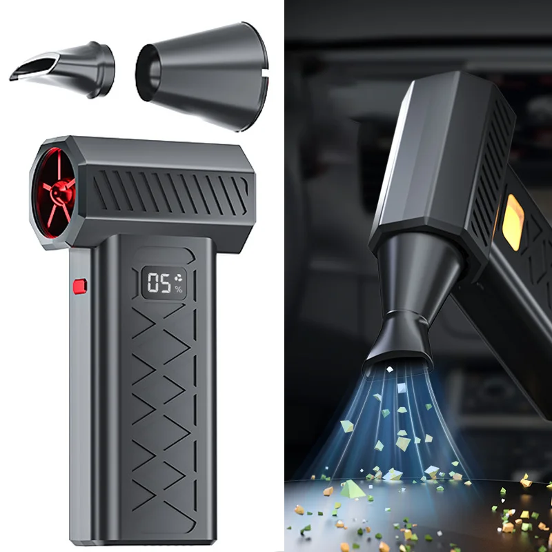 

Portable Violent Fan Powerful Air Blower Turbo Fan with LED Display& Lighting Dust Cleaner 6 Speeds Brushless Turbo Jet Blower