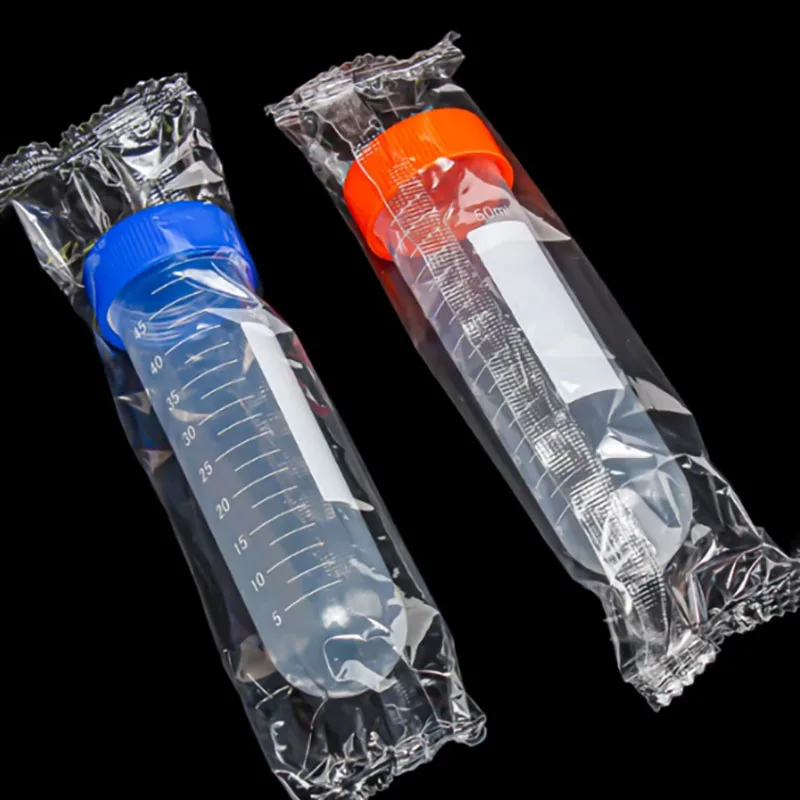 100PCS 15ml centrifuge tube sterile 50PCS 50ml sterile individually packaged conical bottom ethylene oxide sterilization