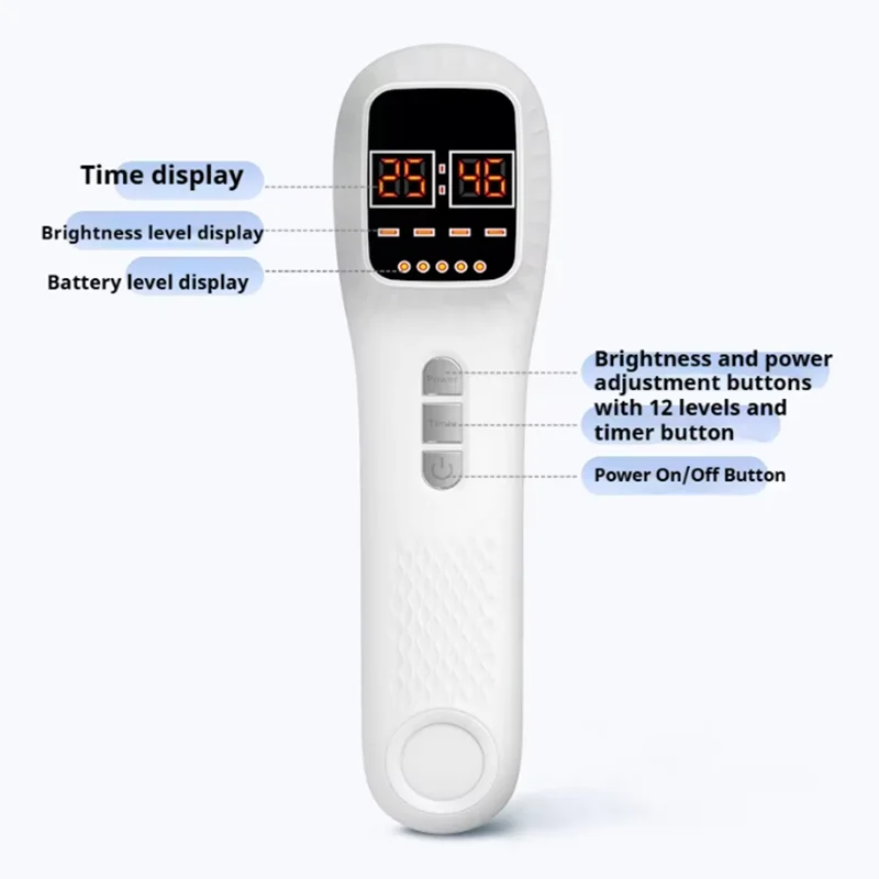 650nm 808nm luz vermelha infravermelha dispositivo de beleza portátil ferramenta de cuidados com a pele com controle remoto 15/30/45/60min temporizador recarregável