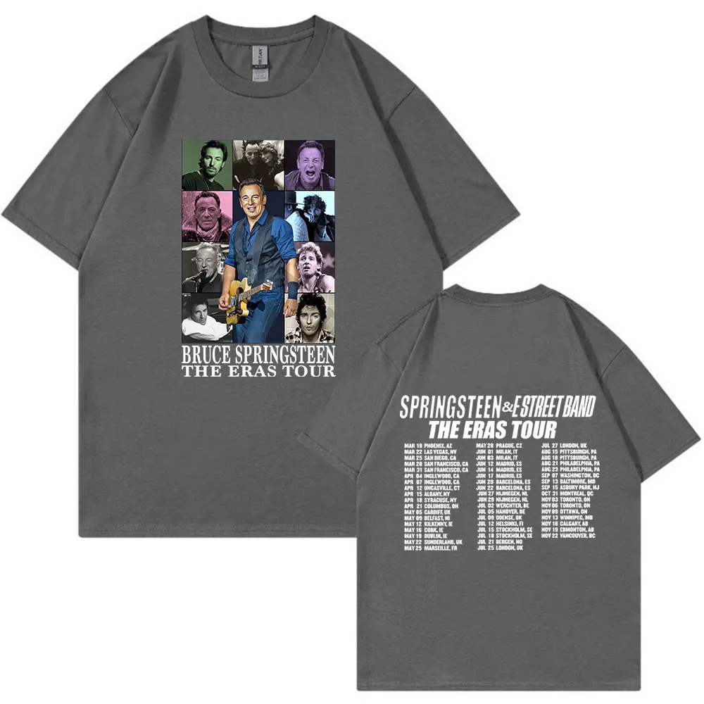 Bruce Springsteen and E Street Band The Eras Tour T Shirts Men Women Fashion Vintage Short Sleeve T-shirts Streetwear Fans Gift