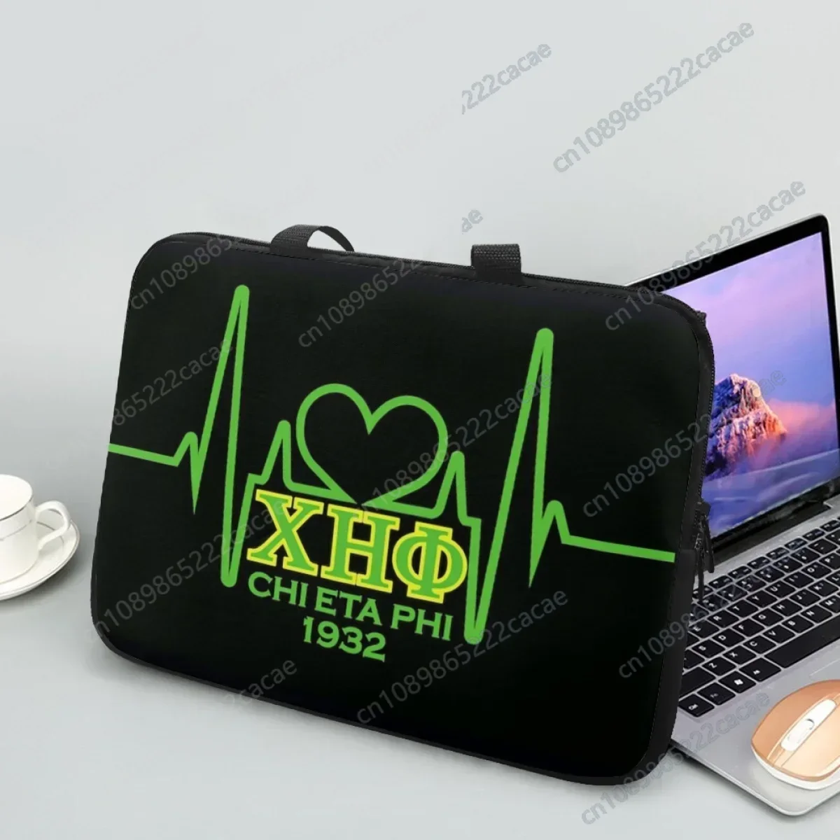 Chi Eta Phi Sorority Heartbeat Luxury Designer Casual Tote Briefcase High Quality Laptop Sleeve Fashion Girls Tablet Bag Handbag