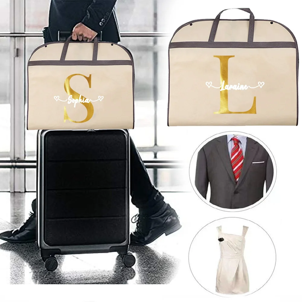 Fashion Custom Dust Cover Waterproof Cover Suit Jacket Dress Protective Equipment Hanging Wardrobe Storage Cabinet Letter Series