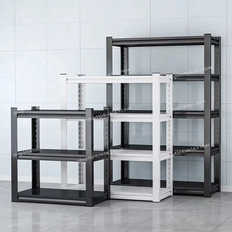 Multi-Tier Heavy Duty Steel Storage Rack, Thickened Metal Shelving Unit for Kitchen Garage Balcony Utility Room Home Organizer
