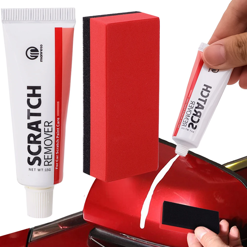 Scratch Remover Polishing Paste with Sponge Paint Scratch Care Cares Set Car Swirl Repair Polish Car Body Paint Repair Paste