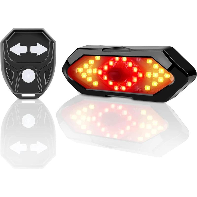 Wireless Remote Control Tail Light Bicycle Tail Light Mountain Bike Light USB Charging Light Bicycle Tail Light Night Riding Equipment Road Bike Turn Signal Tail Light