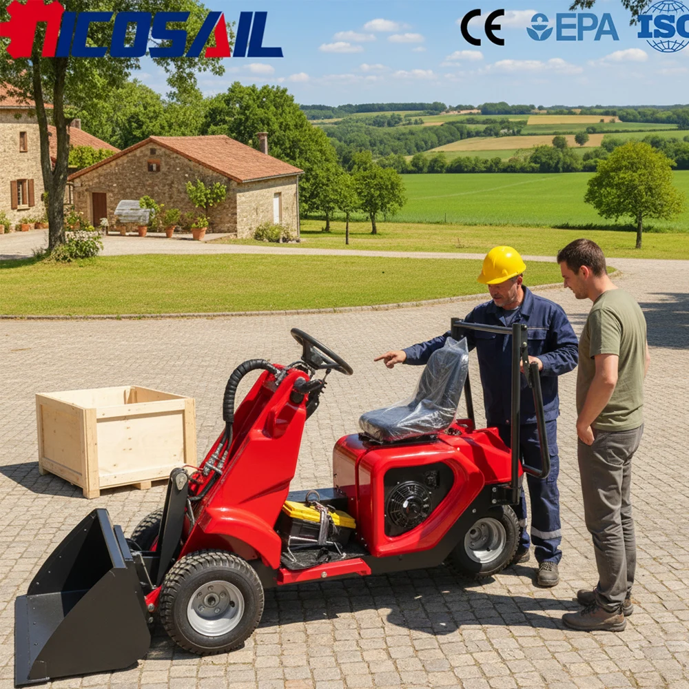 

3 Wheel Skid Steer Loader Euro 5 CE Agile Loader for Garden Farm and Material Handling Tasks