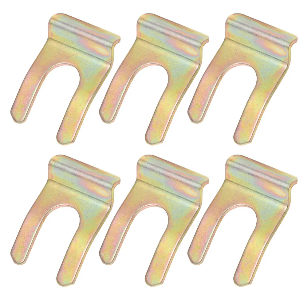

6 Pcs Car Hose Clamp Brake Line Clip Fixing Holder U Shaped Metal Pipe Iron Heavy Duty Fittings Compatible Automotive