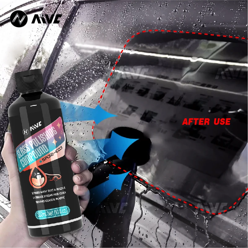 Car Glass Oil Film Remover Aivc  Glass Polishing Compound Windshield Cleaner Car Glass Polishing Clear Window Auto Detailing