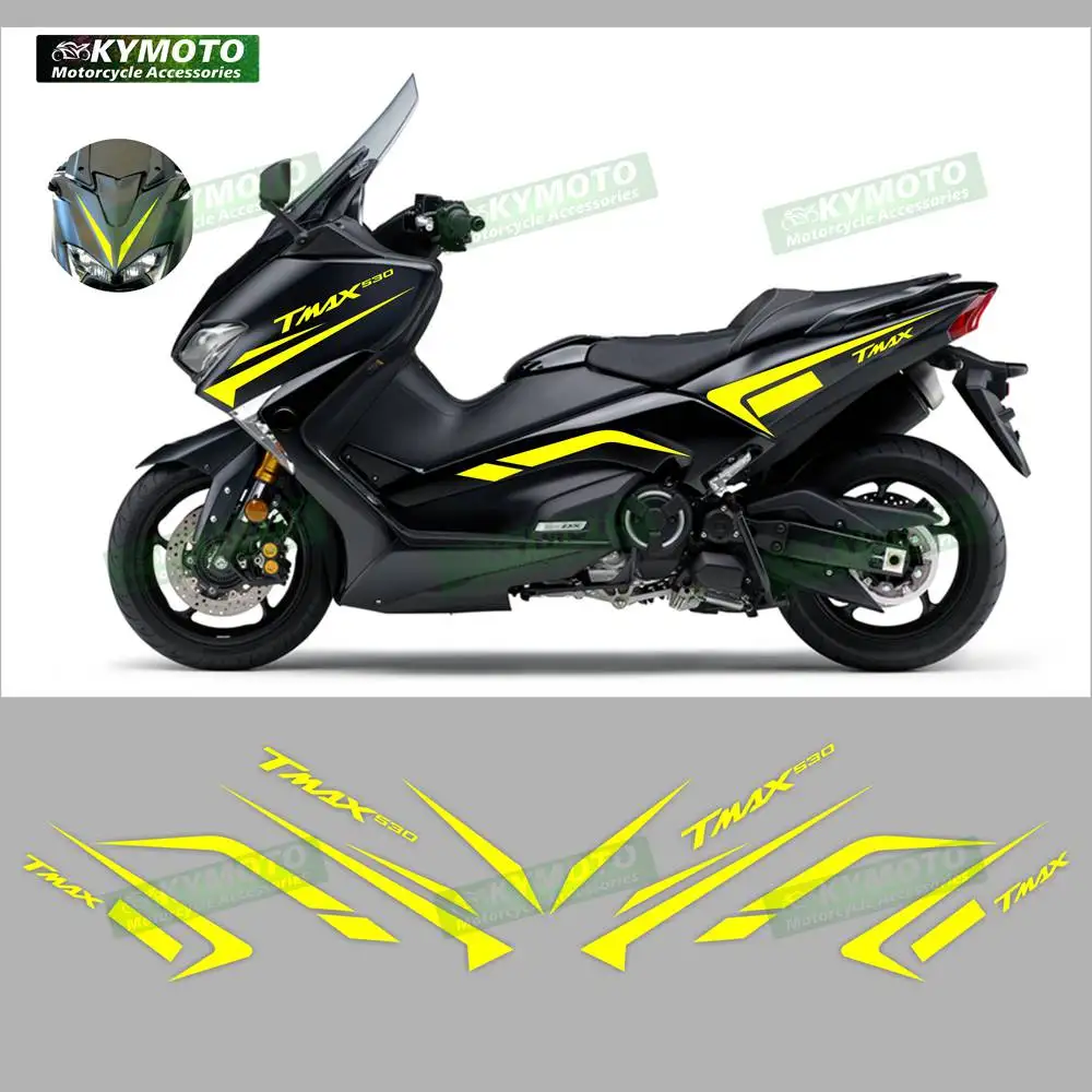 For Yamaha TMAX530 TAMX 530 2017-2019 reflective stickers motorcycle accessories body racing motorcycle accessories body decals