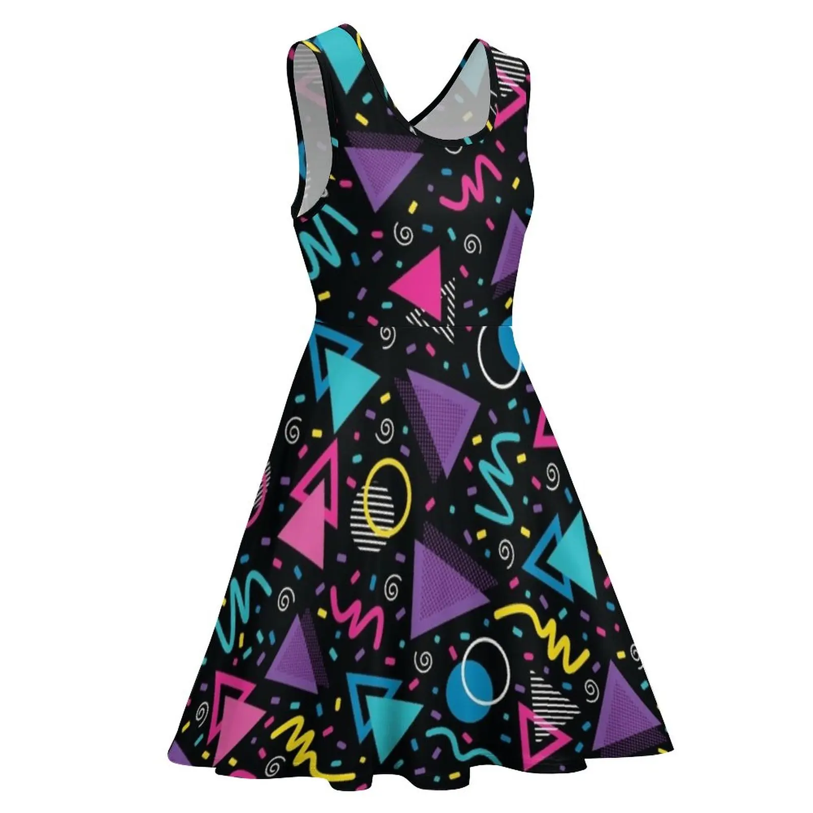 Neon Retro 90S Sprinkle Pattern Sleeveless Dress dresses women summer 2024 Women"s evening dress