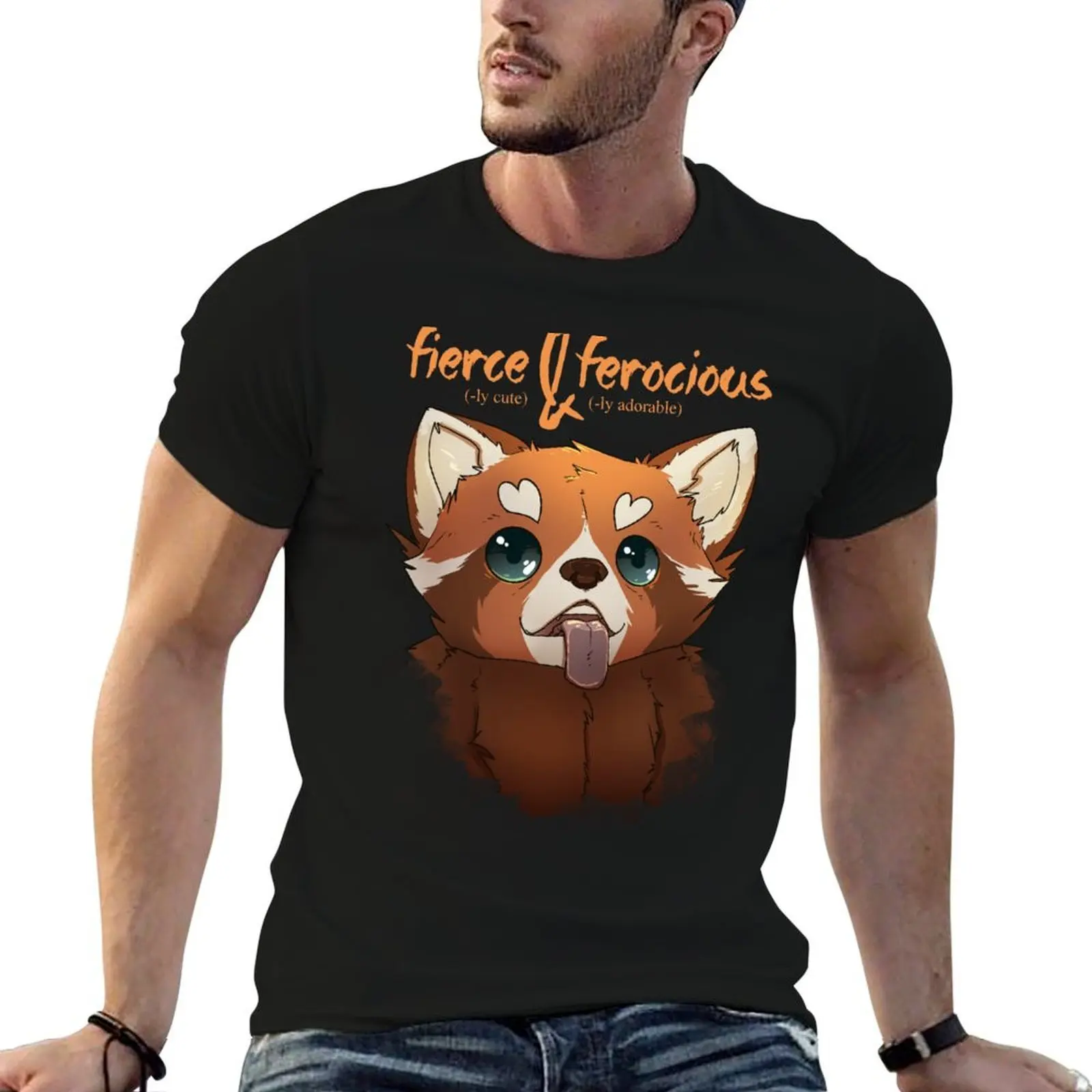 

Футболка Fierce and Ferocious Beast, футболки с рисунком для мужчин, мужские футболки с принтом, футболка