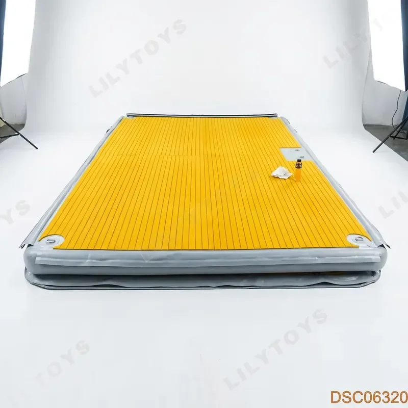 Heavy Duty Commercial Inflatable Floating Bridge For Water Park Lake Swimming Pool Durable PVC Air Mattress Walkway Platform
