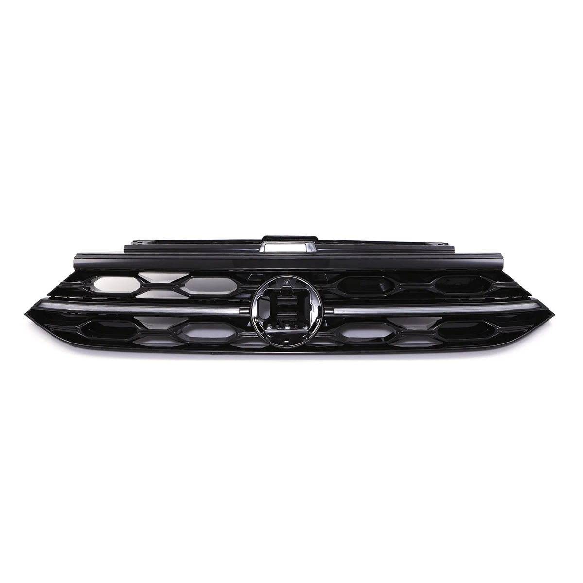 For VW T-ROC 2022-2025 High-Spec Version Front Grille with Chrome Horizontal Strips (No LED Light Bar) OE 2GA 853 653 H