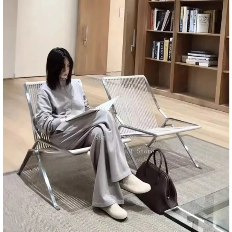 Minimalist rope woven sofa and reception chair, for living room, hotel and outdoor use