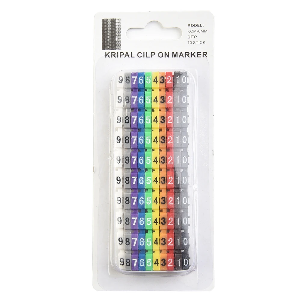 100 Pcs For Wire Number Markers for Cable Identification in OEM Equipment Manufacturing and Field Service Operations