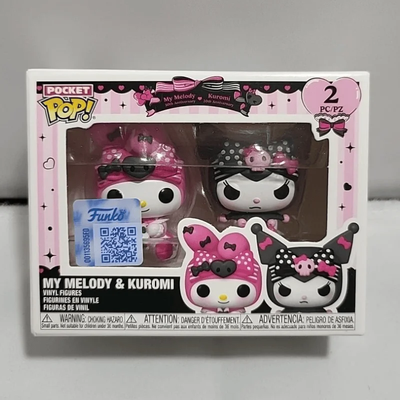Funko Pocket Pop My Melody y Kuromi, Set de 2 Figuras de Vinilo, Lindas Muñecas de Colección de Kuromi, Regalos de Cumpleaños para Niños