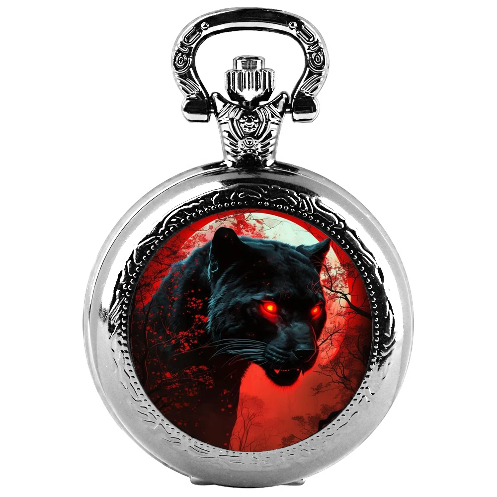 Black Panther Quartz Pocket Watch - Glass Patch, Limited Time Discount on AliExpress, Elegant Men's Choice