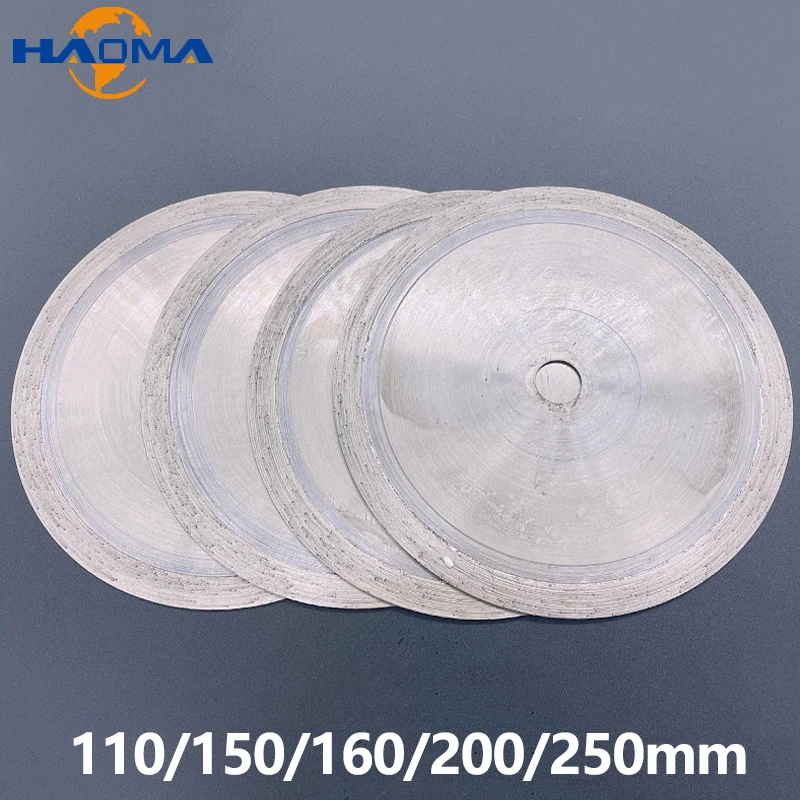 110/150/160/200/250mm Diamond Circular Saw Blade No Tooth Cutting Arbor Disc For Jade Agate Glass Stone Polishing Tools