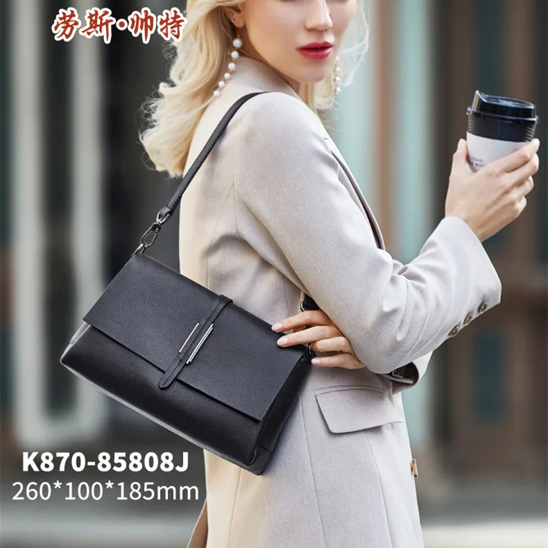 

Latue Seed Ladies Leather Handbag New Sle Cowhide oulder Crossbody Bag Dual-Purpose Small Square Bag for Women