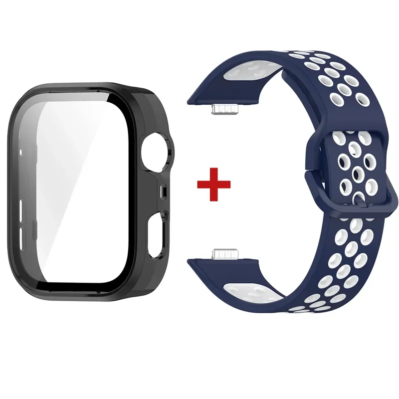 PC Case+Silicone Strap For Huawei Watch Fit 4/3 Tempered Glass Screen Protector Shell Comfortable Wristband For Huawei Fit 4 Pro