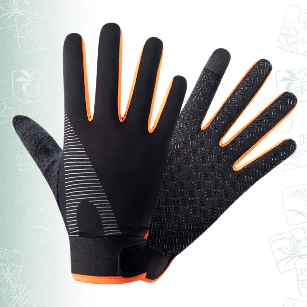 

1Pair Xl Black Orange Diving Gloves Anti-Slip Scratch Prevention Comfortable Flexible Fit Protective Gloves for Snorkeling