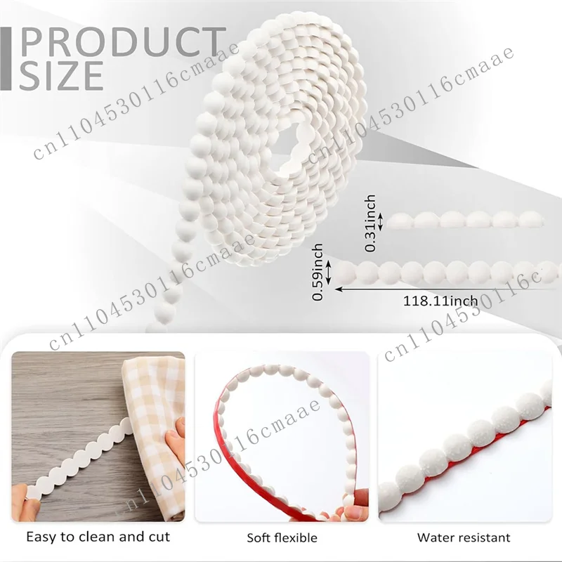 New A84E Bathroom Mirror Decorative Wall Decoration - Flexible Forming Edge Peel and Paste 10 Foot Pearl Wall Frame