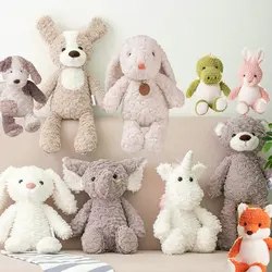 High Quality Soft Long legs Bunny Grey Bear Dog Elephant Unicorn Stuffed Cartoon Animals Baby Appease toy doll toy for Children