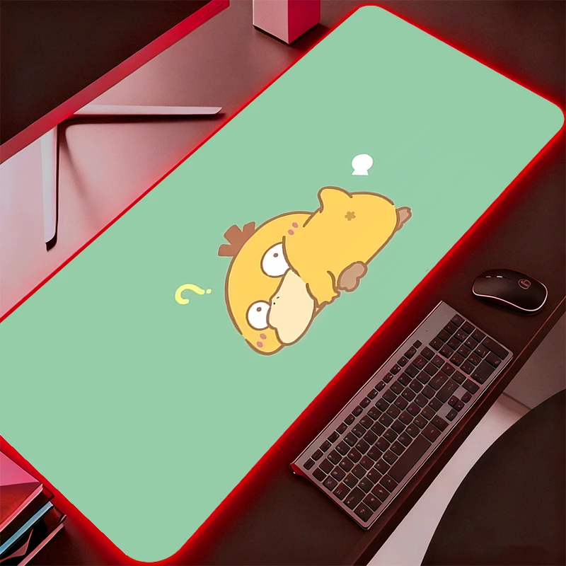 Anime Gaming Speed Mouse Pad Pokemon Pikachu LED Gamer Large Mouse Mat Backlight Keyboard Mousepad RGB Computer Desk Mat
