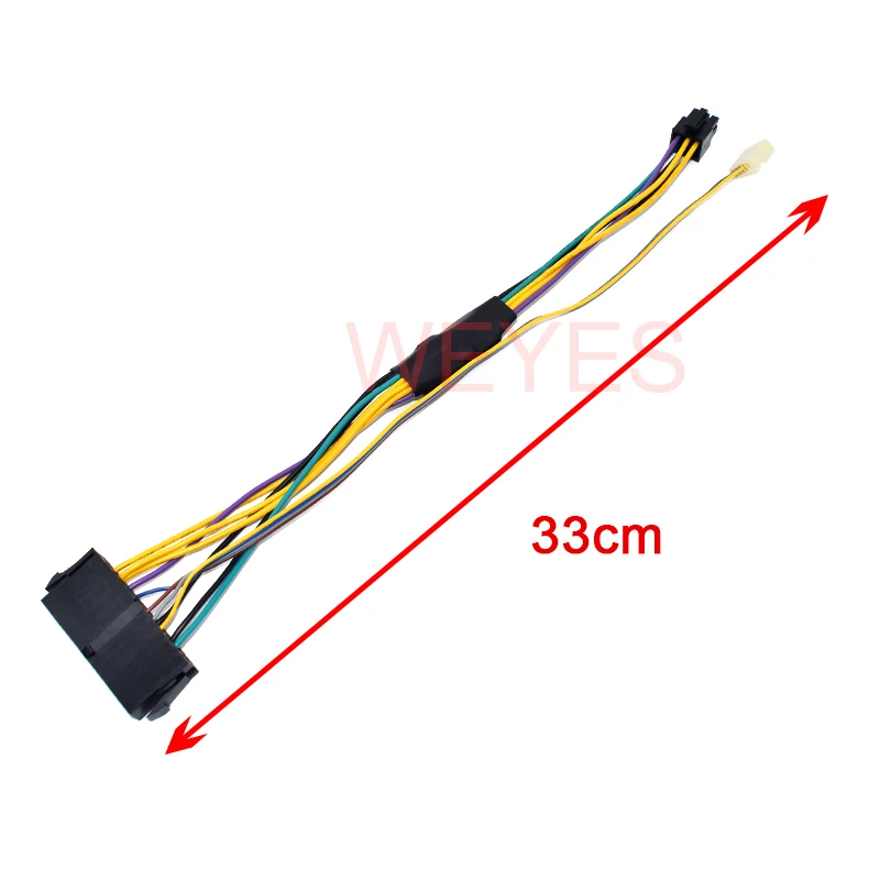 ATX 24pin to 2-port 6pin  PCI-E Motherboard adapter Power supply cable Cord 33cm for HP Z220 Z230 SFF Mainboard Server cable