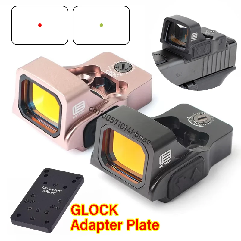 EOTECH EFLX Mini Reflex Red Dot Sight 3 MOA Holographic Collimator for Pistol Handgun Optic Riflescope w/ Glock Adapter Plate