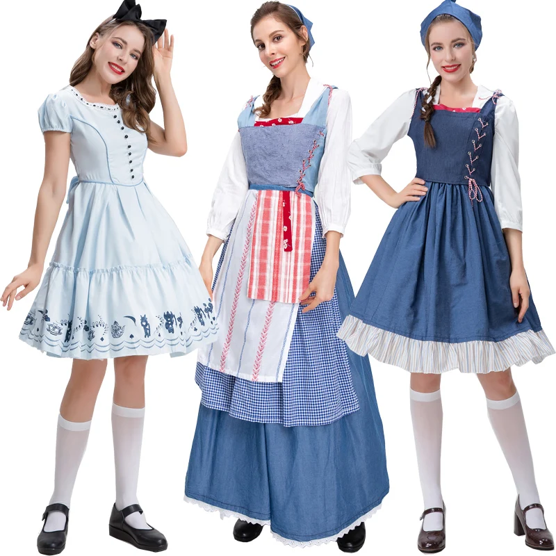 

loween Alice in Wonderland Role Play White Queen Red Heart Cheire Mad Hatter Fairy Outfit Women's Costume Polyester