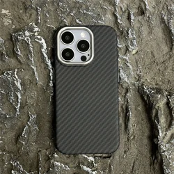 Hit Color Carbon Fiber Texture Magsafe Case For iphone 16 15 14pro 13 12 15pro 15Pro Max Metal Lens Wireless Charging Hard Cover