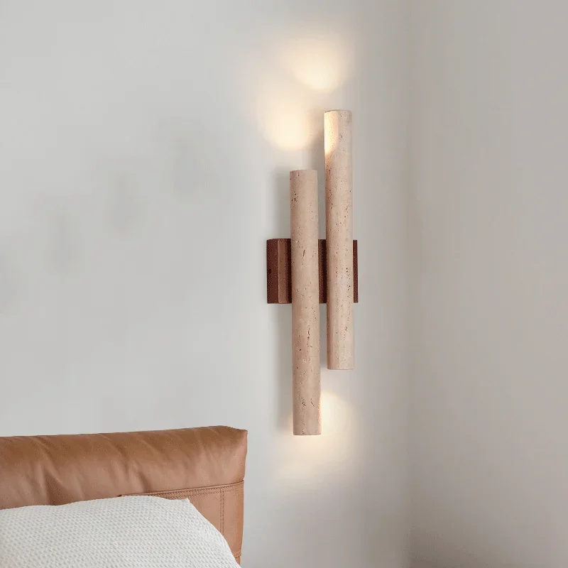 

Natural Stone Wall Lamp Vintage Long Strip Bar Shape Interior Decor Atmosphere Spotlight Led Sconce Decoration Lighting Fixture