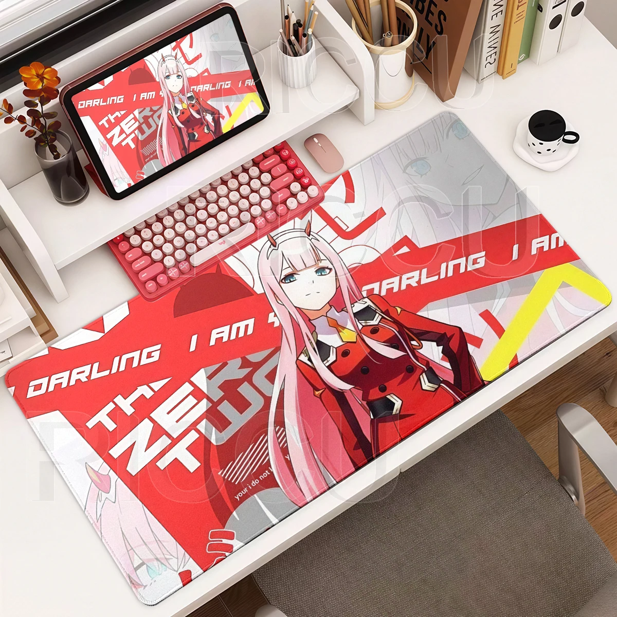 Anime Girls Zero Two Mouse Mat Darling in the Franxx Gaming Large Mouse Pad Office Keyboard Mousepad Soft Carpet PC Accessories
