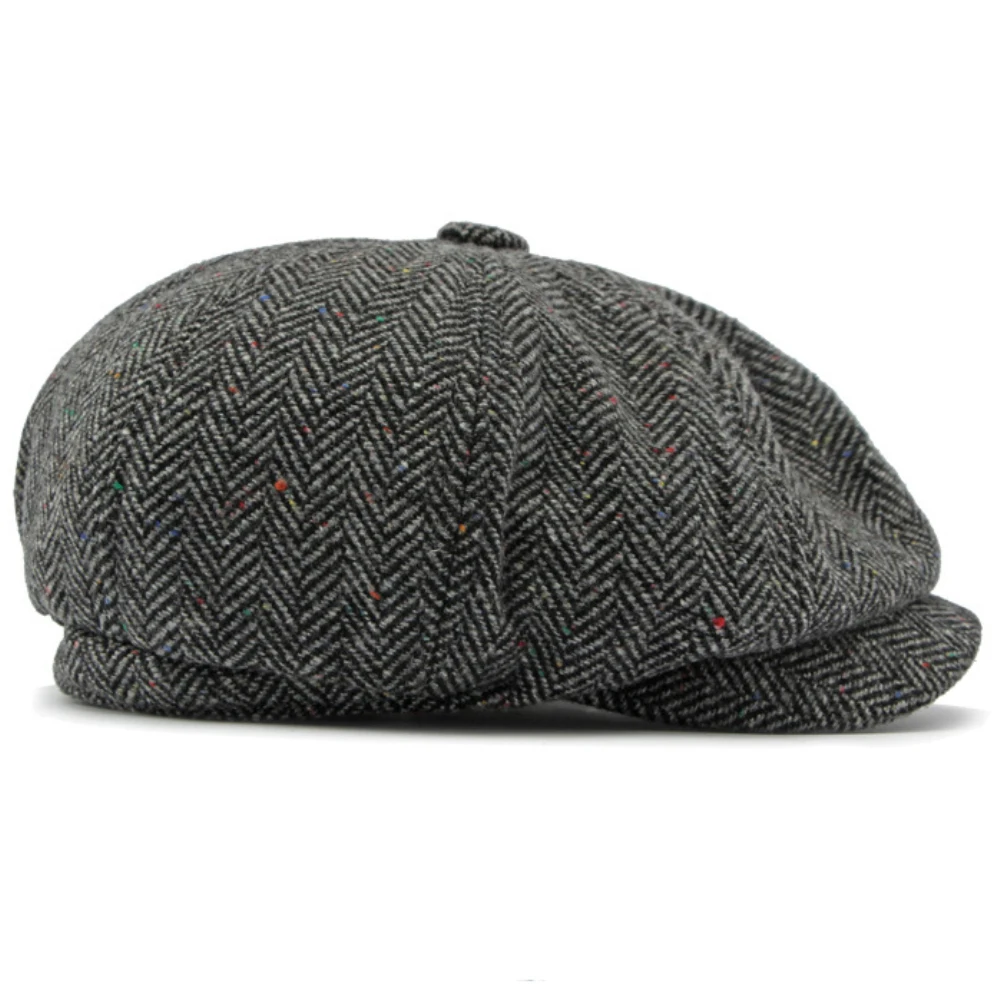 Mz4253 boinas outono inverno chapéus para homens mulheres xadrez artista pintor boina de lã chapéu hera boné plano masculino feminino boina octogonal