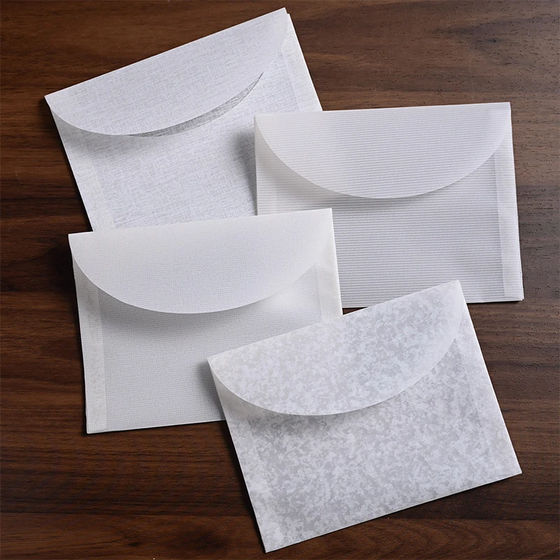50pcs Envelopes Wedding 162x125mm Translucent Envelope for Invitations Postcards Giftbox Message Business Letters Storage Bag