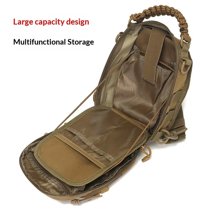 One Shoulder Oblique Span Outdoor Portable Cycling Bag Camouflage Field Sports Hanging Bag Laser Breast Bag