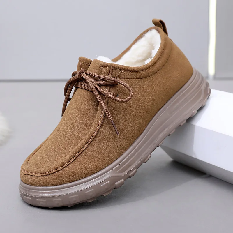 

2025 зимняя новая мужская хлопковая обувь, утепленная теплая повседневная универсальная противоскользящая прочная подошва, бесплатная доставка, мужская обувь