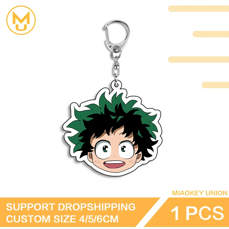Izuku Midoriya Kawaii Double Sided Acrylic Keyring Interesting Premium Chic Exquisite Creative Enchanting Key Ring Accessory