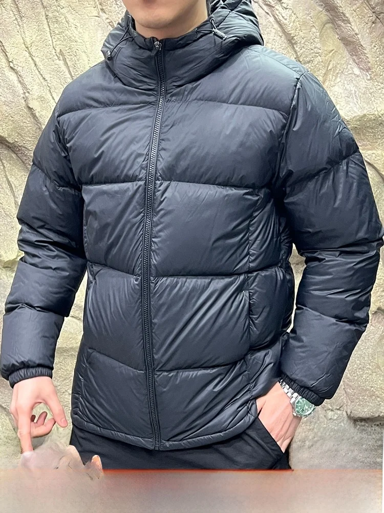 

High Fill Power High Loosen 330T ade down Jaet White Du down Winter Coat Warm Thiened Long Sve Zipper Closure