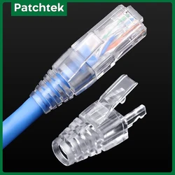 Patchtek RJ45 CAT6 CAT5e Adapter Cap Ethernet Network Cable Connector Plugs RJ45 Caps Cat 5 LAN Cable Connector Boot Cover